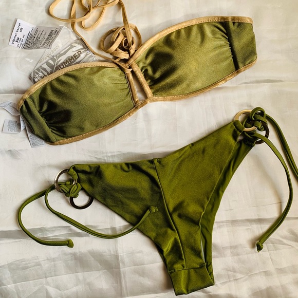 Olive bikini set - reversible - Picture 2 of 6